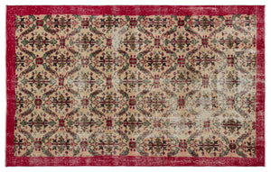 Naturel Over Dyed Vintage Rug 5'3'' x 8'6'' ft 160 x 260 cm