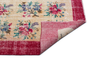 Retro Over Dyed Vintage Rug 6'4'' x 9'4'' ft 192 x 284 cm