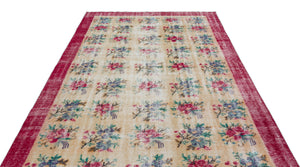 Retro Over Dyed Vintage Rug 6'4'' x 9'4'' ft 192 x 284 cm