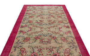 Naturel Over Dyed Vintage Rug 5'9'' x 9'3'' ft 174 x 282 cm