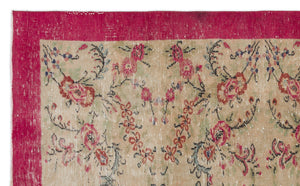 Naturel Over Dyed Vintage Rug 5'9'' x 9'3'' ft 174 x 282 cm