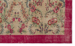 Naturel Over Dyed Vintage Rug 5'9'' x 9'3'' ft 174 x 282 cm