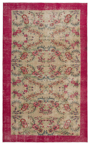 Naturel Over Dyed Vintage Rug 5'9'' x 9'3'' ft 174 x 282 cm