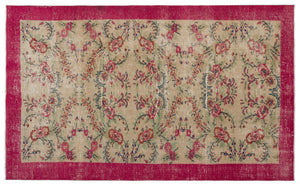 Naturel Over Dyed Vintage Rug 5'9'' x 9'3'' ft 174 x 282 cm