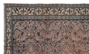 Naturel Over Dyed Vintage Rug 4'8'' x 7'7'' ft 141 x 232 cm