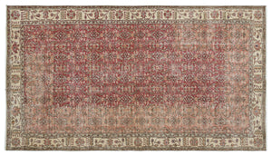 Naturel Over Dyed Vintage Rug 5'1'' x 9'1'' ft 155 x 276 cm