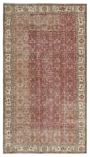 Naturel Over Dyed Vintage Rug 5'1'' x 9'1'' ft 155 x 276 cm