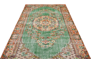 Retro Over Dyed Vintage Rug 5'6'' x 9'7'' ft 167 x 293 cm