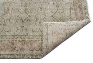 Gray Over Dyed Vintage Rug 5'2'' x 8'5'' ft 158 x 256 cm