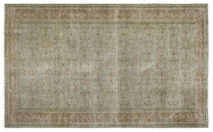 Gray Over Dyed Vintage Rug 5'2'' x 8'5'' ft 158 x 256 cm