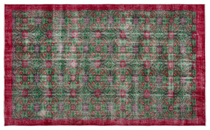 Retro Over Dyed Vintage Rug 5'8'' x 9'4'' ft 172 x 285 cm