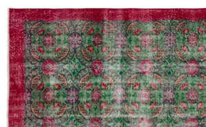 Retro Over Dyed Vintage Rug 5'8'' x 9'4'' ft 172 x 285 cm