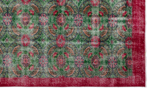 Retro Over Dyed Vintage Rug 5'8'' x 9'4'' ft 172 x 285 cm