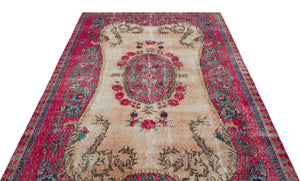 Naturel Over Dyed Vintage Rug 5'4'' x 9'2'' ft 163 x 280 cm