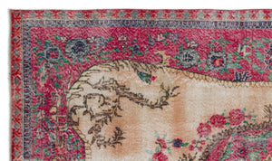 Naturel Over Dyed Vintage Rug 5'4'' x 9'2'' ft 163 x 280 cm