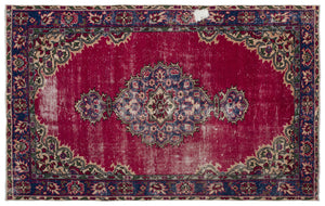 Naturel Over Dyed Vintage Rug 5'8'' x 8'11'' ft 173 x 271 cm