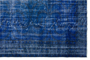 Blue Over Dyed Vintage Rug 6'0'' x 8'12'' ft 184 x 274 cm