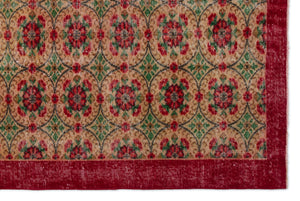 Naturel Over Dyed Vintage Rug 5'10'' x 8'9'' ft 178 x 266 cm