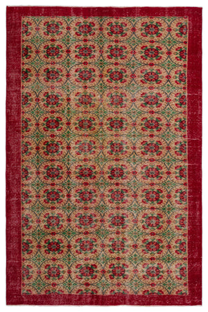 Naturel Over Dyed Vintage Rug 5'10'' x 8'9'' ft 178 x 266 cm