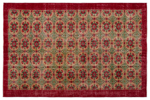 Naturel Over Dyed Vintage Rug 5'10'' x 8'9'' ft 178 x 266 cm
