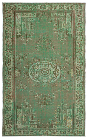 Retro Over Dyed Vintage Rug 5'10'' x 9'4'' ft 178 x 285 cm