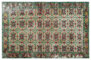 Naturel Over Dyed Vintage Rug 6'2'' x 9'9'' ft 189 x 296 cm