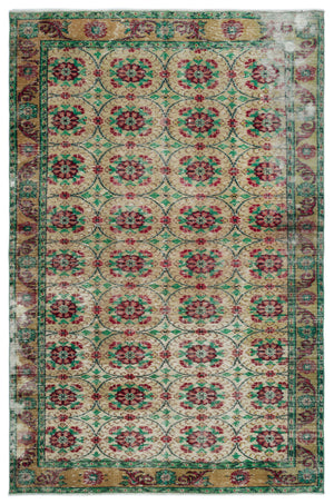 Naturel Over Dyed Vintage Rug 6'2'' x 9'9'' ft 189 x 296 cm