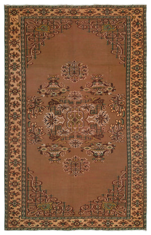 Naturel Over Dyed Vintage Rug 5'11'' x 9'1'' ft 181 x 277 cm