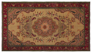 Naturel Over Dyed Vintage Rug 5'1'' x 8'10'' ft 155 x 270 cm