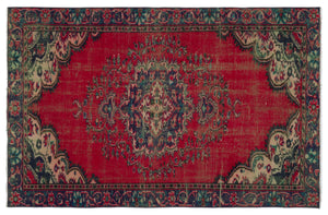 Naturel Over Dyed Vintage Rug 5'6'' x 8'2'' ft 168 x 250 cm