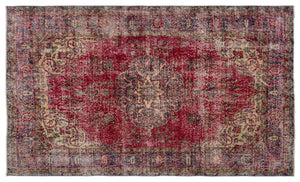 Naturel Over Dyed Vintage Rug 5'5'' x 8'11'' ft 165 x 272 cm