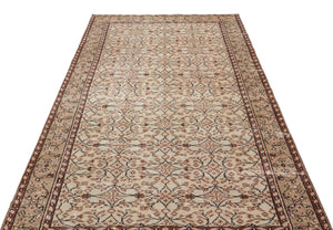 Beige Over Dyed Vintage Rug 4'10'' x 8'8'' ft 148 x 263 cm