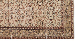 Beige Over Dyed Vintage Rug 4'10'' x 8'8'' ft 148 x 263 cm