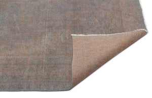 Gray Over Dyed Vintage Rug 5'6'' x 8'10'' ft 168 x 268 cm