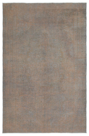 Gray Over Dyed Vintage Rug 5'6'' x 8'10'' ft 168 x 268 cm