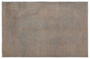 Gray Over Dyed Vintage Rug 5'6'' x 8'10'' ft 168 x 268 cm