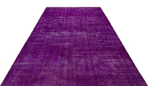 Purple Over Dyed Vintage Rug 7'0'' x 10'8'' ft 214 x 324 cm
