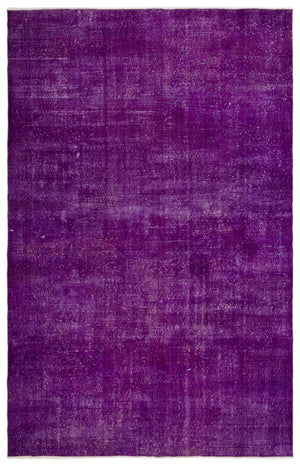 Purple Over Dyed Vintage Rug 7'0'' x 10'8'' ft 214 x 324 cm