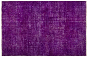 Purple Over Dyed Vintage Rug 7'0'' x 10'8'' ft 214 x 324 cm