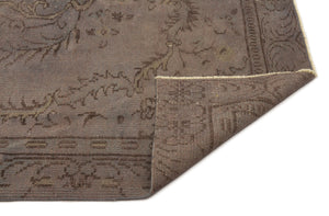 Gray Over Dyed Vintage Rug 5'4'' x 8'10'' ft 163 x 268 cm