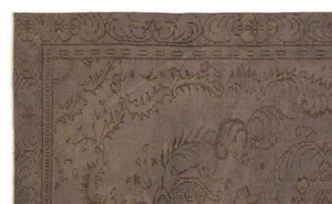 Gray Over Dyed Vintage Rug 5'4'' x 8'10'' ft 163 x 268 cm