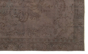 Gray Over Dyed Vintage Rug 5'4'' x 8'10'' ft 163 x 268 cm