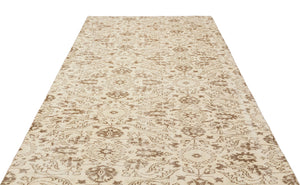 Beige Over Dyed Vintage Rug 5'9'' x 8'8'' ft 174 x 263 cm