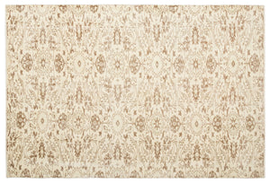 Beige Over Dyed Vintage Rug 5'9'' x 8'8'' ft 174 x 263 cm