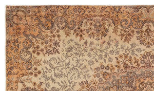 Beige Over Dyed Vintage Rug 5'5'' x 9'6'' ft 164 x 290 cm