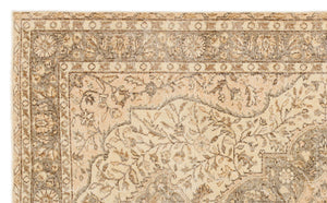 Beige Over Dyed Vintage Rug 5'3'' x 8'9'' ft 159 x 266 cm