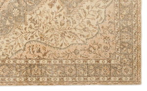 Beige Over Dyed Vintage Rug 5'3'' x 8'9'' ft 159 x 266 cm
