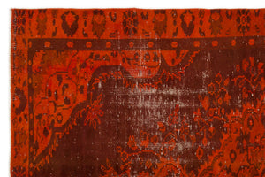 Retro Over Dyed Vintage Rug 5'11'' x 8'11'' ft 181 x 273 cm