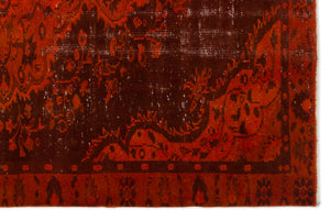 Retro Over Dyed Vintage Rug 5'11'' x 8'11'' ft 181 x 273 cm