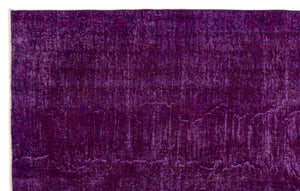 Purple Over Dyed Vintage Rug 6'3'' x 9'7'' ft 191 x 291 cm